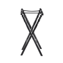 Tablecraft 11521 30 3/4" Folding Tray Stand w/ Black Straps, Black thumbnail 3