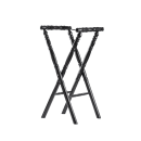 Tablecraft 11521 30 3/4" Folding Tray Stand w/ Black Straps, Black thumbnail 4