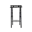 Tablecraft 11521 30 3/4" Folding Tray Stand w/ Black Straps, Black thumbnail 5