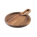 Tablecraft 11524 8" Round Serving Paddle - Acacia Wood thumbnail 2