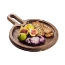 Tablecraft 11524 8" Round Serving Paddle - Acacia Wood thumbnail 3