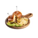 Tablecraft 11524 8" Round Serving Paddle - Acacia Wood thumbnail 4