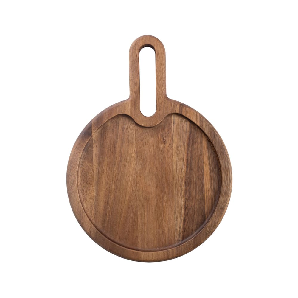 Tablecraft 11525 10" Round Serving Paddle - Acacia Wood