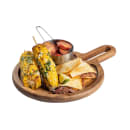 Tablecraft 11525 10" Round Serving Paddle - Acacia Wood thumbnail 3