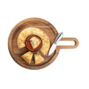 Tablecraft 11525 10" Round Serving Paddle - Acacia Wood thumbnail 4