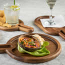 Tablecraft 11525 10" Round Serving Paddle - Acacia Wood thumbnail 5