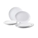 Tablecraft 11528 18" x 13 3/4" Oval Sierra Collection™ Platter - Melamine, White thumbnail 4
