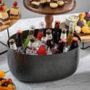 Tablecraft 11570 2 1/2 gal Oval Cooling Tub - 15 1/4"L x 10 3/4"W x 7 1/2"H, Aluminum, Black thumbnail 6