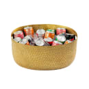 Tablecraft 11571 2 1/2 gal Oval Cooling Tub - 15 1/4"L x 10 3/4"W x 7 1/2"H, Aluminum, Gold thumbnail 4