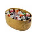 Tablecraft 11571 2 1/2 gal Oval Cooling Tub - 15 1/4"L x 10 3/4"W x 7 1/2"H, Aluminum, Gold thumbnail 5