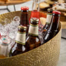 Tablecraft 11571 2 1/2 gal Oval Cooling Tub - 15 1/4"L x 10 3/4"W x 7 1/2"H, Aluminum, Gold thumbnail 7