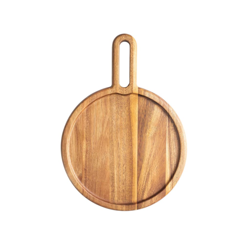 Tablecraft 11574 12" Round Serving Paddle - Acacia Wood
