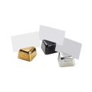 Tablecraft 11575 2" Tabletop Menu Card Holder - Stainless Steel thumbnail 3