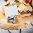 Tablecraft 11575 2" Tabletop Menu Card Holder - Stainless Steel thumbnail 4