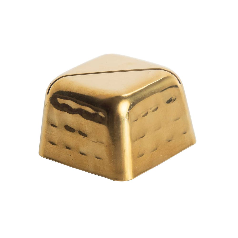 Tablecraft 11576 2" Tabletop Menu Card Holder - Stainless Steel, Gold