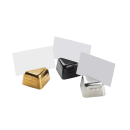 Tablecraft 11576 2" Tabletop Menu Card Holder - Stainless Steel, Gold thumbnail 4