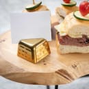 Tablecraft 11576 2" Tabletop Menu Card Holder - Stainless Steel, Gold thumbnail 6