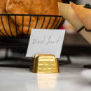 Tablecraft 11576 2" Tabletop Menu Card Holder - Stainless Steel, Gold thumbnail 7