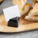 Tablecraft 11577 2" Tabletop Menu Card Holder - Stainless Steel, Black thumbnail 4