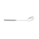 Tablecraft 11628 11 3/4" Notched Stainless Serving Spoon w/ Hollow Handle thumbnail 2