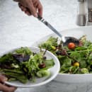 Tablecraft 11628 11 3/4" Notched Stainless Serving Spoon w/ Hollow Handle thumbnail 7