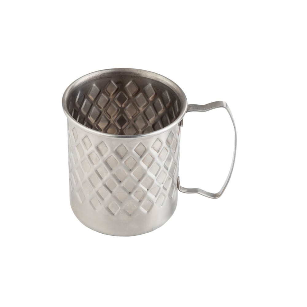 Tablecraft 11657 14 oz Round Serving Mug - 4 3/4" x 3 1/2", Stainless