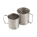 Tablecraft 11657 14 oz Round Serving Mug - 4 3/4" x 3 1/2", Stainless thumbnail 3