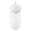 Tablecraft 11663C 16 oz Squeeze Bottle w/ Natural Cone Tip, Polyethylene, Clear thumbnail 3