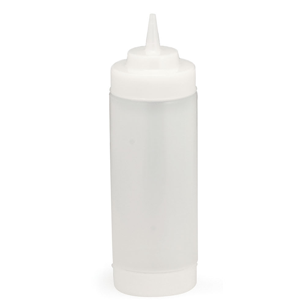 Tablecraft 11663CF 16 oz Dual Way WideMouth Squeeze Dispenser, Natural, Cone Tip Top