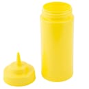 Tablecraft 11663M Wide Mouth Squeeze Dispenser, 16 oz., Soft Polyethylene, Mustard thumbnail 2