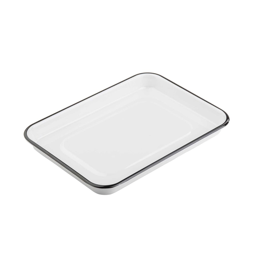 Tablecraft 11669 Quarter Size Rectangular Sheet Pan - Melamine, White