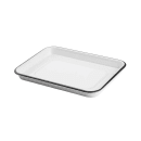 Tablecraft 11669 Quarter Size Rectangular Sheet Pan - Melamine, White thumbnail 3