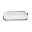 Tablecraft 11671 Eighth Size Rectangular Sheet Pan - Melamine, White thumbnail 2