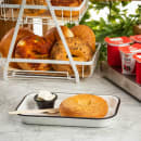 Tablecraft 11671 Eighth Size Rectangular Sheet Pan - Melamine, White thumbnail 7