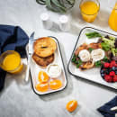 Tablecraft 11671 Eighth Size Rectangular Sheet Pan - Melamine, White thumbnail 8