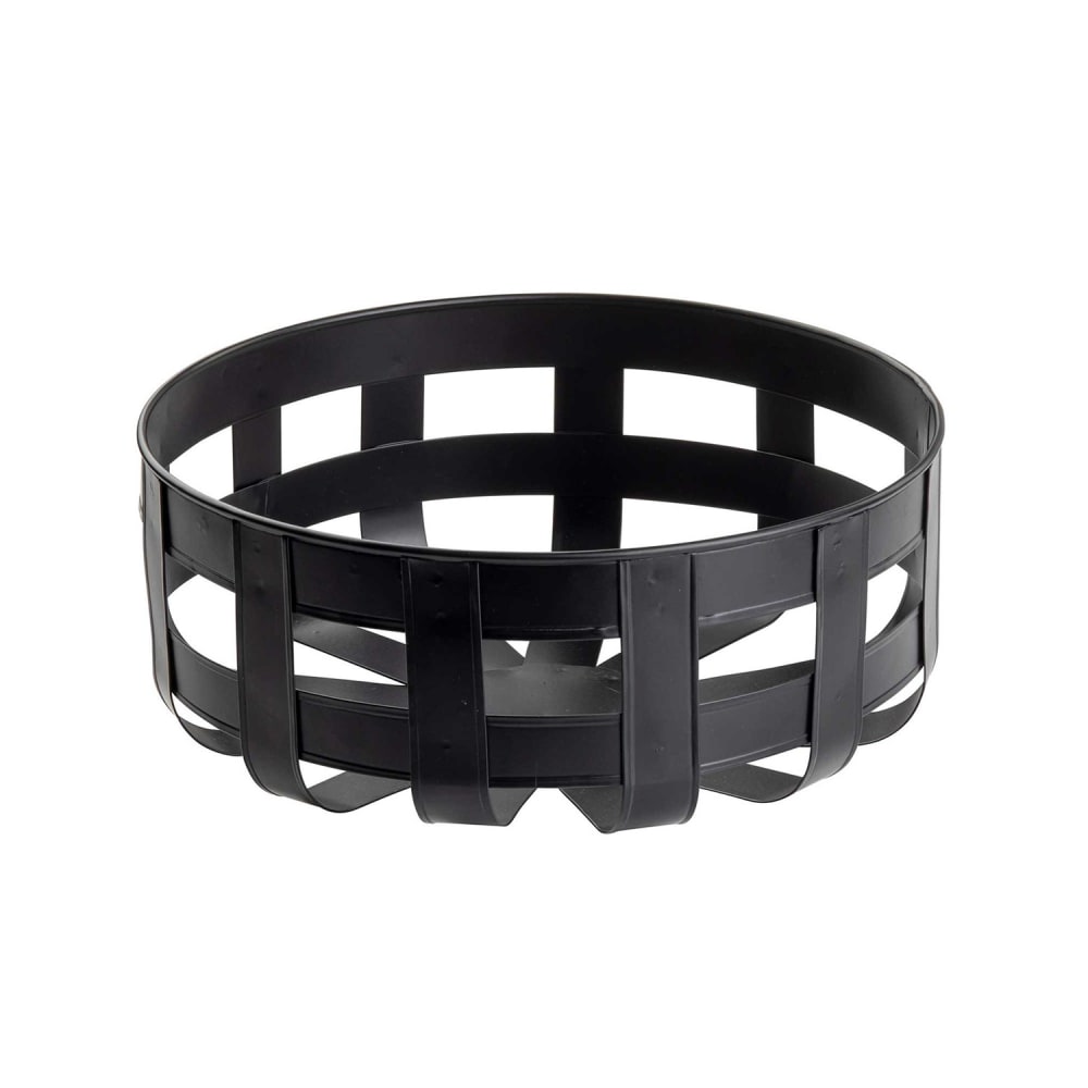 Tablecraft 11693 10 1/4" Round Basket - Steel, Black