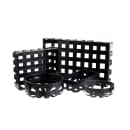 Tablecraft 11693 10 1/4" Round Basket - Steel, Black thumbnail 4