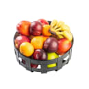 Tablecraft 11693 10 1/4" Round Basket - Steel, Black thumbnail 5