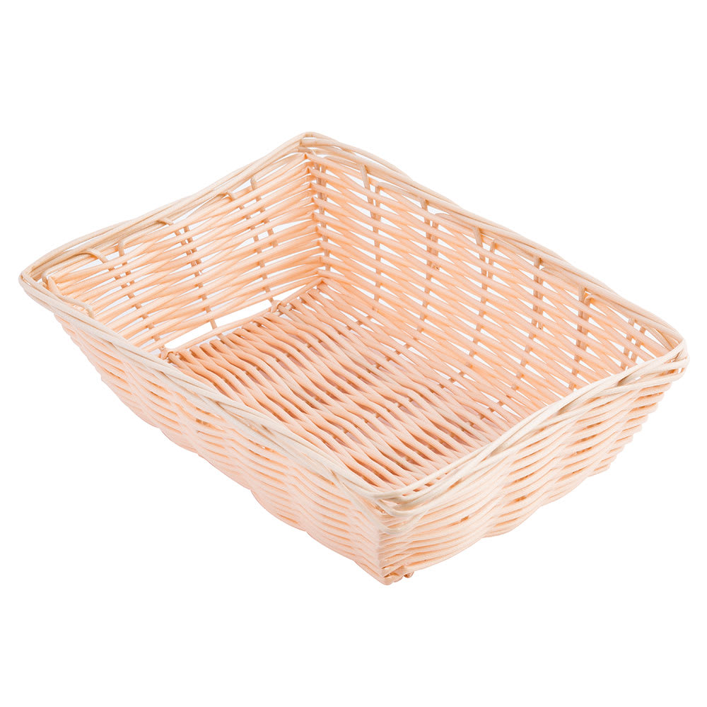 Tablecraft 1172W Handwoven Basket, 9" x 6" x 2 1/2", Rectangular, Natural
