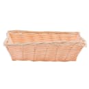 Tablecraft 1172W Handwoven Basket, 9" x 6" x 2 1/2", Rectangular, Natural thumbnail 2