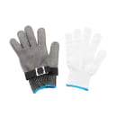 Tablecraft 11739 Large Cut Resistant Glove - Stainless Steel, Gray w/ Blue Wrist Band thumbnail 2