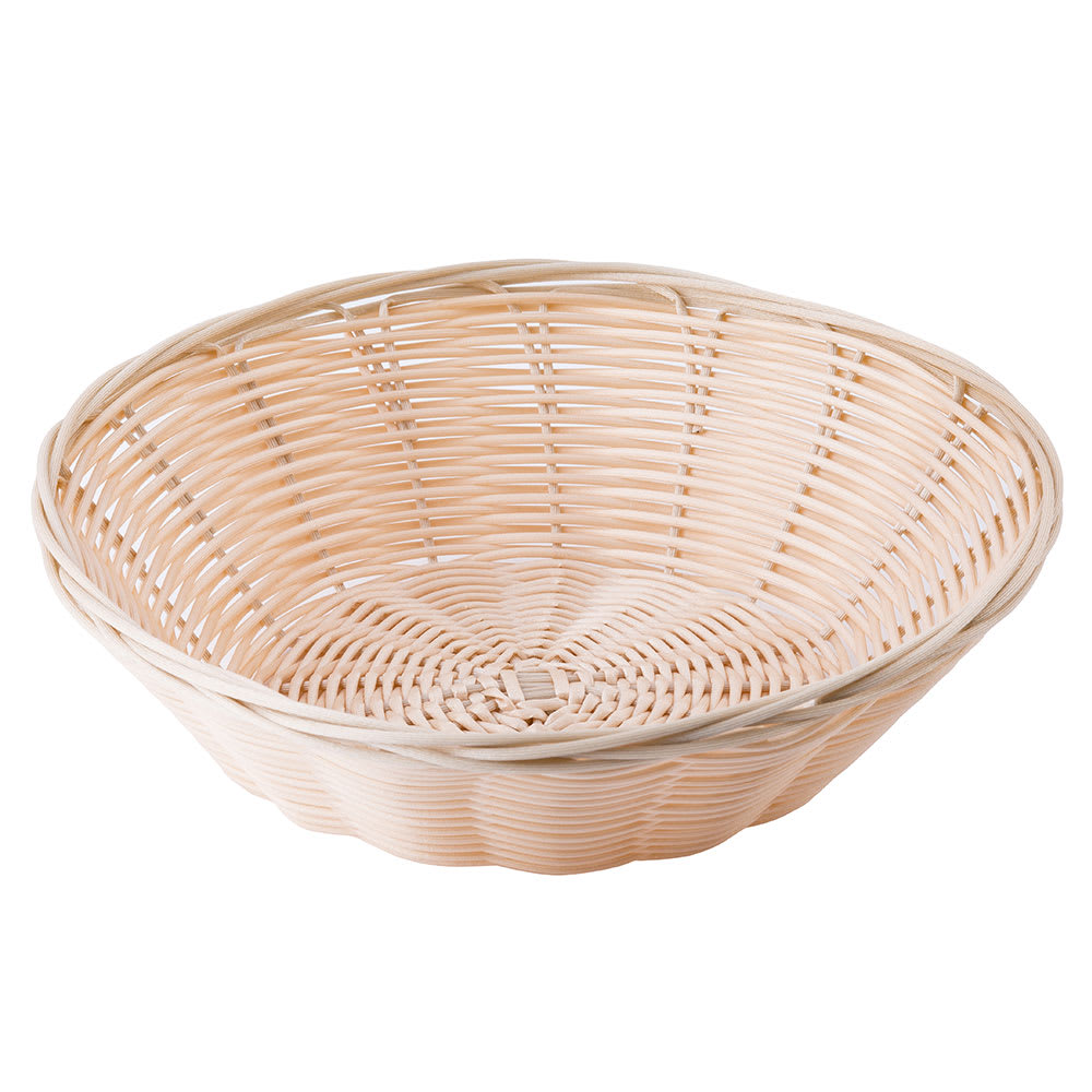 Tablecraft 1175W Woven Basket, 8 1/2 x 2 1/4", Round, Polypropylene Cord, Natural