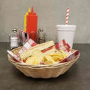 Tablecraft 1175W Woven Basket, 8 1/2 x 2 1/4", Round, Polypropylene Cord, Natural thumbnail 3