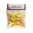 Tablecraft 11762 4 1/2" Bamboo Cheese Pick, Yellow thumbnail 2