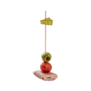 Tablecraft 11762 4 1/2" Bamboo Cheese Pick, Yellow thumbnail 3