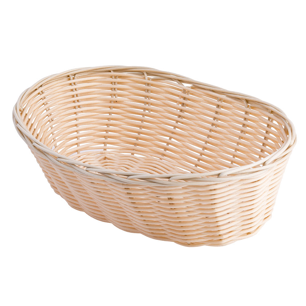 Tablecraft 1176W Woven Basket, 10", Oval, Natural