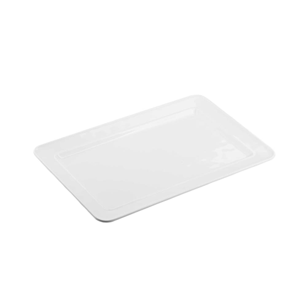 Tablecraft 11773 Rectangular Ridge Collection™ Platter - 17" x 11", Melamine, White
