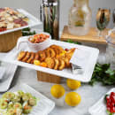 Tablecraft 11773 Rectangular Ridge Collection™ Platter - 17" x 11", Melamine, White thumbnail 5