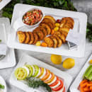 Tablecraft 11773 Rectangular Ridge Collection™ Platter - 17" x 11", Melamine, White thumbnail 6