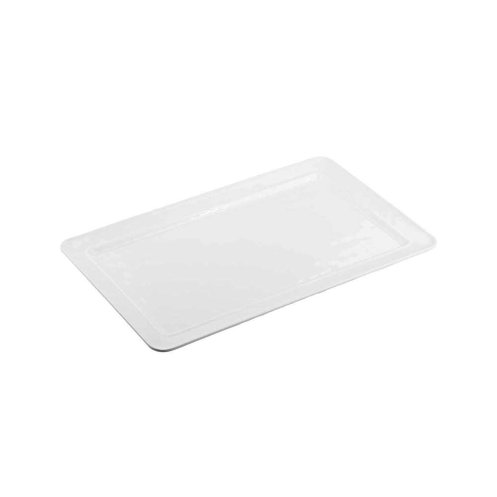 Tablecraft 11774 Rectangular Ridge Collection™ Platter - 21" x 13", Melamine, White